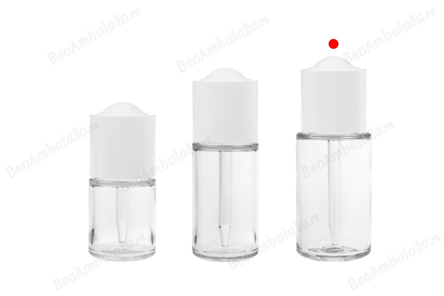 Plastična (PETG) bočica od 50 mL sa belom pipetom sa dugmetom i drenažnim elementom-grupa_slika