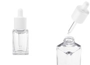 Plastična (PETG) četvrtasta providna bočica od 30mL sa belom pipetom-slika_proizvoda