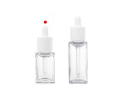 Plastična (PETG) četvrtasta providna bočica od 30mL sa belom pipetom-grupa_slika