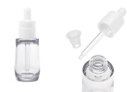 Plastična (PETG) providna bočica od 30 mL cilindričnog oblika sa belom pipetom-slika_proizvoda