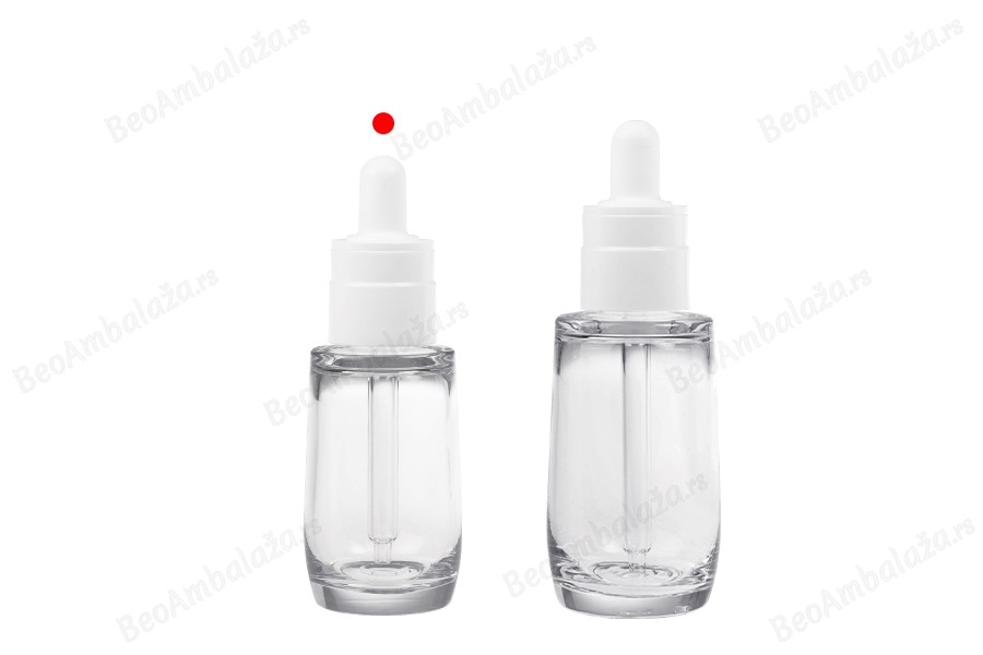 Plastična (PETG) providna bočica od 30 mL cilindričnog oblika sa belom pipetom-grupa_slika