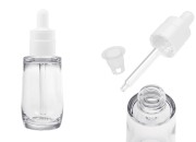 Plastična (PETG) providna bočica od 50 mL cilindričnog oblika sa belom pipetom-slika_proizvoda