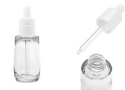 Plastična (PETG) providna bočica od 50 mL cilindričnog oblika sa belom pipetom-slika_proizvoda