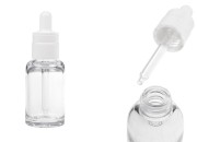 Providna plastična (PETG) bočica cilindričnog oblika od 30 mL sa belom pipetom-slika_proizvoda