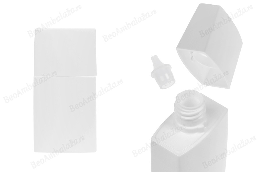 Plastična (PETG) bočica 30 mL bele boje sa zatvaračem i grlom za tečnu kozmetiku-slika_proizvoda