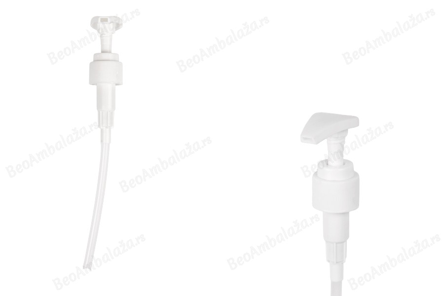 Plastična bela pumpica 24/410 sa zaštitnim mehanizmom-slika_proizvoda