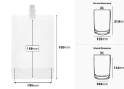 Providna DoyPack kesica za tečnost od 380ml sa belim plastičnim zatvaračem – 50 kom-dimenzije_slike