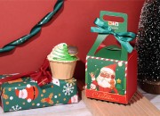 Božićna kutijica - paketić sa drškom i mašnom 100x100x100 mm - 25 kom-grupa_slika