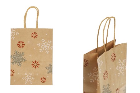 Božićne papirne poklon kese dimenzija 150x75x210 mm, sa ručkom - 12 kom-slika_proizvoda
