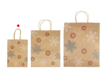 Božićne papirne poklon kese dimenzija 150x75x210 mm, sa ručkom - 12 kom-grupa_slika