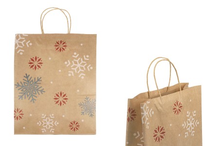 Božićne papirne poklon kese dimenzija 260x120x320 mm, sa ručkom - 12 kom-slika_proizvoda