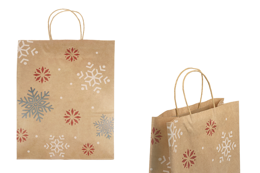 Božićne papirne poklon kese dimenzija 260x120x320 mm, sa ručkom - 12 kom-slika_proizvoda