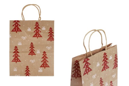 Božićne papirne poklon kese dimenzija 210x110x270 mm, sa ručkom - 12 kom-slika_proizvoda