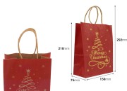 Božićne papirne poklon kese dimenzija 150x75x210 mm sa trakom - 24 kom-dimenzije_slike