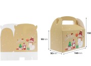 Božićna papirna poklon kutija 160x90x90 mm sa ručkom - 24 kom-dimenzije_slike