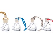 Bočica za osveživač automobila 4mL, srce sa plastičnim čepom, drvenim zatvaračem i zakačkom - 25 kom-slika_proizvoda