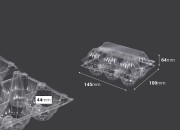 Plastične kutije za jaja sa 6 mesta, dimenzija 145x100x64 mm - 200 kom-dimenzije_slike
