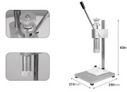 Ručna mašina za zatvaranje Crimp bočica za parfeme (koristi se u kombinaciji sa alatom šifre: 20-2242 i 19-1910) Ručna mašina za zatvaranje Crimp bočica za parfeme (koristi se u kombinaciji sa alatom šifre: 20-2242 i 19-1910)-dimenzije_slike