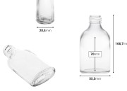 Staklena boca 60 ml (PP24) ravnog oblika-dimenzije_slike