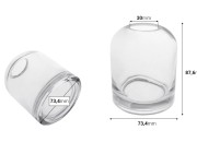 Staklena ukrasna vaza 210 mL, za osveživače prostora ili cveće-dimenzije_slike