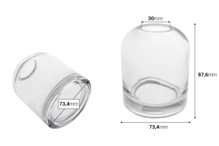 Staklena ukrasna vaza 210 mL, za osveživače prostora ili cveće-2