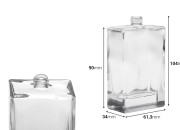 Staklena bočica za parfeme 100mL (15/400) pravougaonog oblika-dimenzije_slike