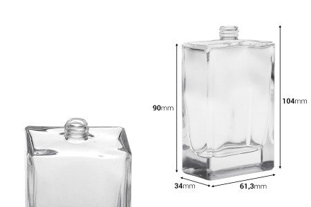 Staklena bočica za parfeme 100mL (15/400) pravougaonog oblika-dimenzije_slike