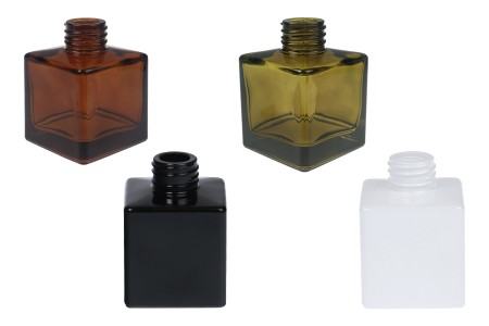 Četvrtasta staklena bočica 100 mL (PP28), pogodna za osveživač prostora, u različitim bojama-1