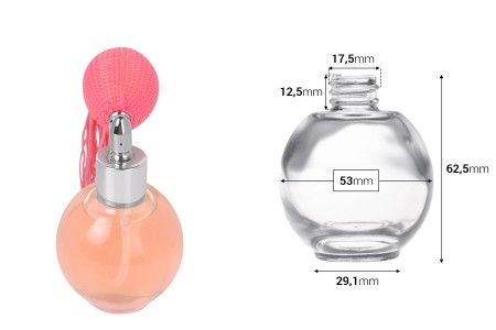 Staklena flašica 50 mL (18/415) u obliku kugle-dimenzije_slike