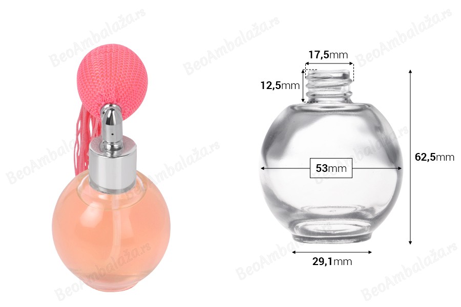 Staklena flašica 50 mL (18/415) u obliku kugle-dimenzije_slike