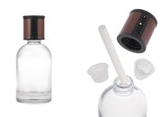 Providna staklena bočica od 200 mL - osveživač automobila sa braon/crnim zatvaračem, čepom i pamučnim štapićem-slika_proizvoda