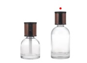 Providna staklena bočica od 200 mL - osveživač automobila sa braon/crnim zatvaračem, čepom i pamučnim štapićem-grupa_slika