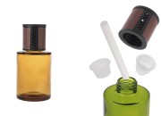 Staklena bočica od 120 mL - osveživač automobila sa braon/crnim zatvaračem, čepom i pamučnim štapićem-slika_proizvoda