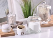 Dekorativna staklena fondanjera 120 mL sa zvono poklopcem-grupa_slika