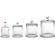 Dekorativna staklena fondanjera 120 mL sa zvono poklopcem-grupa_slika