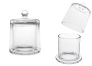 Dekorativna staklena fondanjera 210 mL sa zvono poklopcem-slika_proizvoda