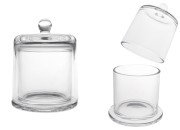 Dekorativna staklena fondanjera 390 mL sa zvono poklopcem-slika_proizvoda