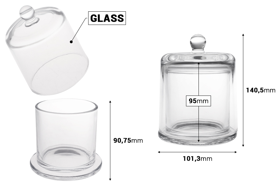 Dekorativna staklena fondanjera 390 mL sa zvono poklopcem-dimenzije_slike