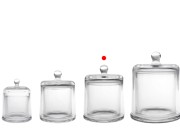 Dekorativna staklena fondanjera 390 mL sa zvono poklopcem-grupa_slika