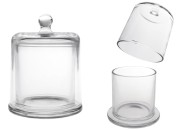 Dekorativna staklena fondanjera 730 mL sa zvono poklopcem-slika_proizvoda