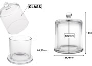 Dekorativna staklena fondanjera 730 mL sa zvono poklopcem-dimenzije_slike