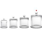 Dekorativna staklena fondanjera 730 mL sa zvono poklopcem-grupa_slika