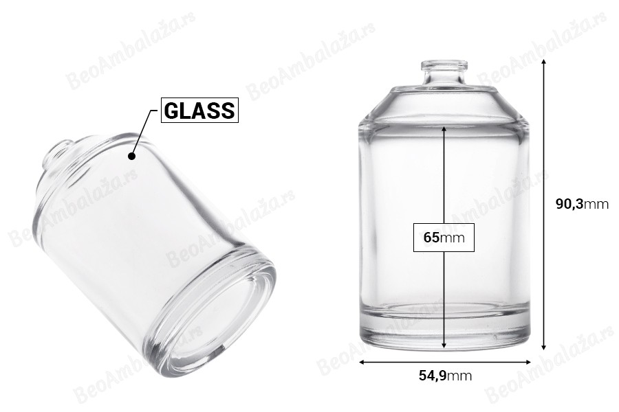 Luksuzna parfemska bočica 100 mL sa sigurnosnim Crimp zatvaranjem od 15 mm-dimenzije_slike