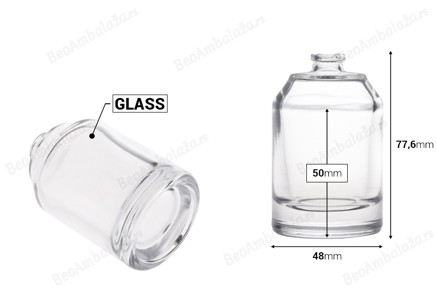Luksuzna parfemska bočica 50 mL sa sigurnosnim Crimp zatvaranjem od 15 mm-dimenzije_slike