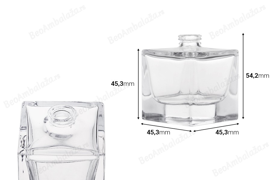 Parfemska bočica u obliku kocke 30 mL sa Crimp zatvaranjem 15 mm-dimenzije_slike