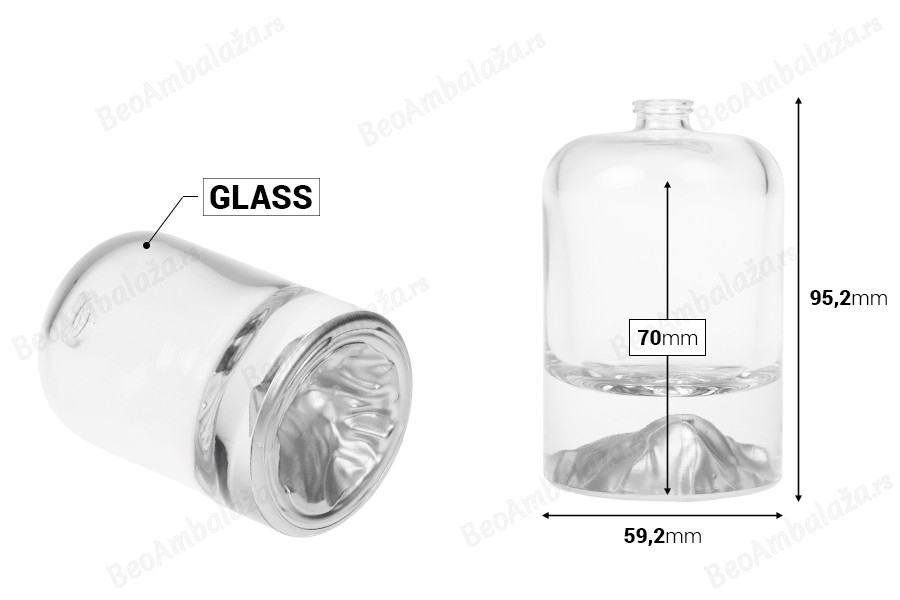 Parfemska bočica 30 mL sa sigurnosnim Crimp zatvaranjem od 15 mm i obojenim dnom-dimenzije_slike