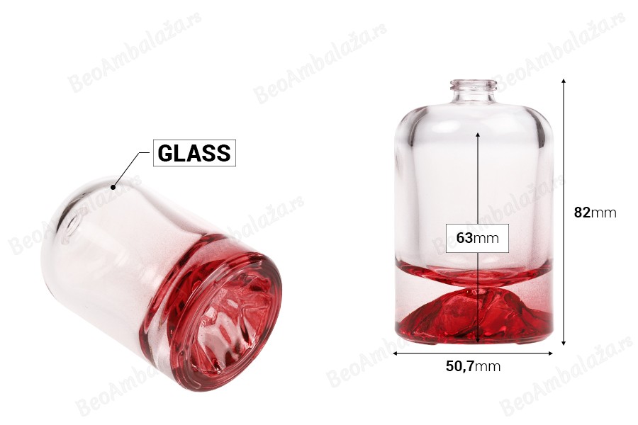 Parfemska bočica 50 mL sa sigurnosnim Crimp zatvaranjem od 15 mm i obojenim dnom-dimenzije_slike
