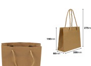 Papirna braon poklon kesa sa uvijenom ručkom 200x60x150mm - 12 kom-dimenzije_slike