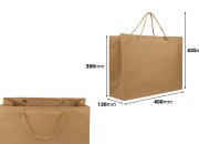 Papirna braon poklon kesa sa uvijenom ručkom 400x130x300mm - 12 kom-dimenzije_slike