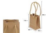 Papirna braon poklon kesa sa uvijenom ručkom 80x50x110mm - 12 kom-dimenzije_slike